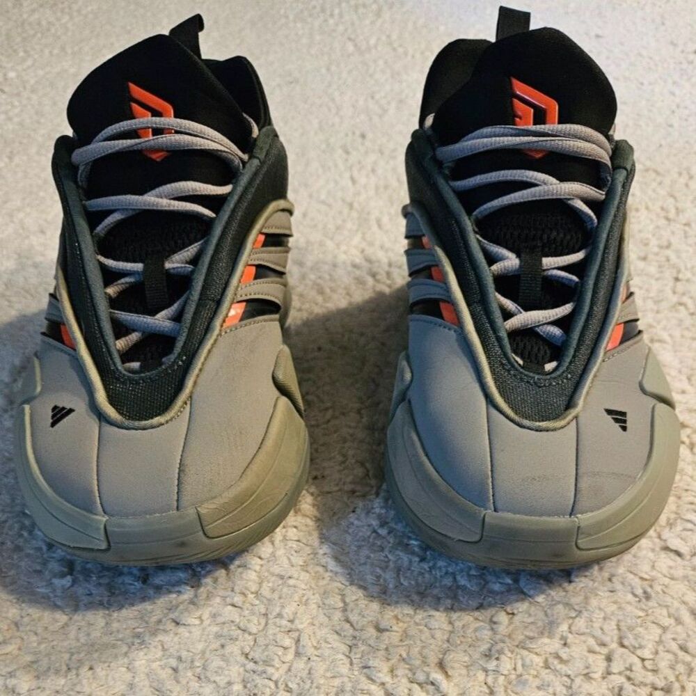 adidas Dame 9 Size 10 Olive Green Orange Basketball Shoes Damian Lillard